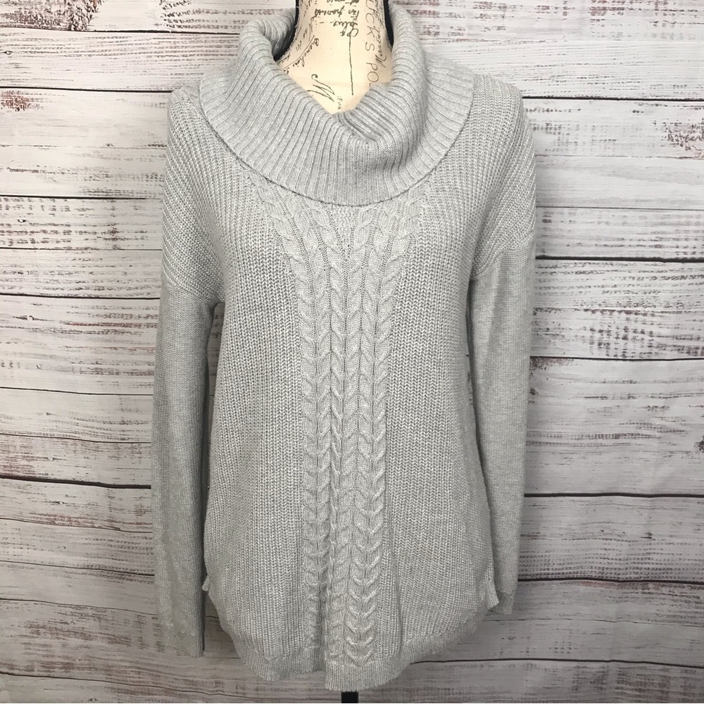 Banana Republic Cowl neck gray size‎ small knit popover sweater